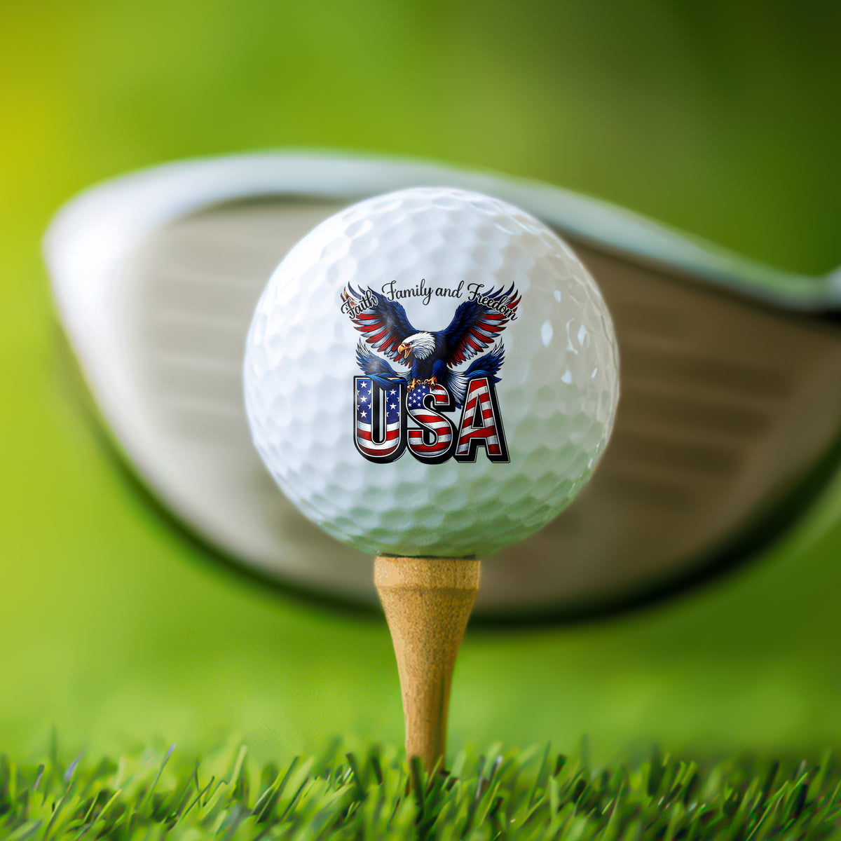 USA Faith, Family And Freedom Golf Ball TH10 169123