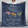 Personalized Flower Birth Month A Big Hug From Us To Mom Gift Blanket LM32 899699