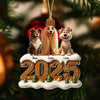 Xmas With Dog Acrylic Ornament Personalized Gift For Christmas HO82 900116