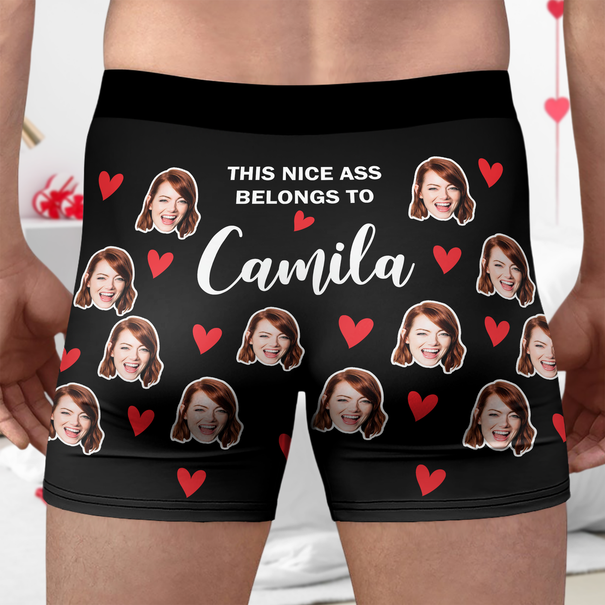 Custom Face Photo Men's Boxer Anniversary Gift for Husband, Funny Boyfriend HO82 900834