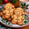 Personalized Name Gingerbread Family Cookie Stamp, Holiday Baker Gift HO82 904122