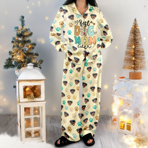 Custom Photo Best Dog Mom Ever - Personalized Pajamas Gift For Dog Lovers CH07 899048