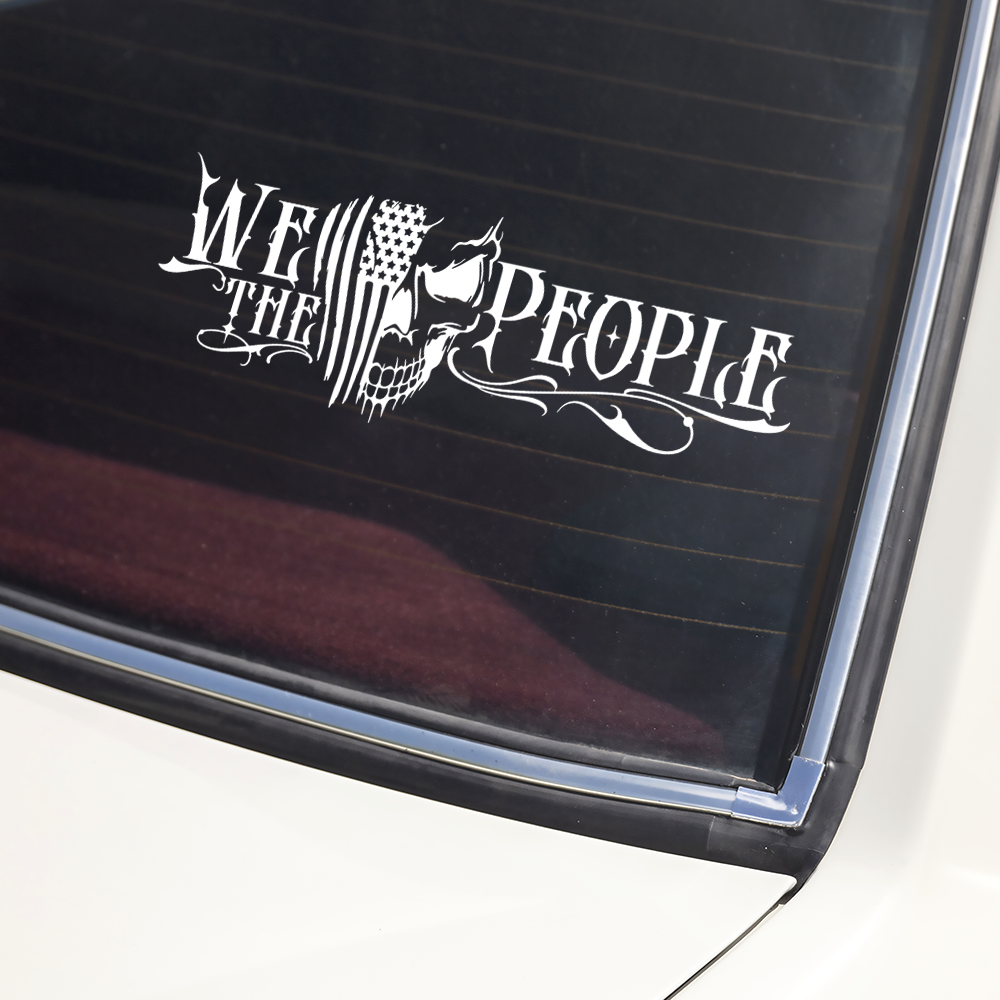 We the People Skull American Flag Car Window Decal Sticker HA75 898968