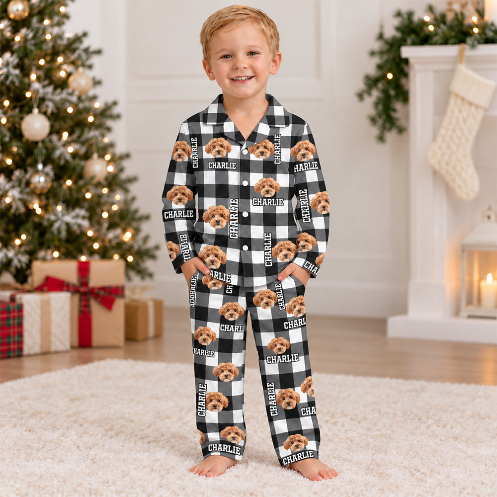Custom Photo Name Dog Cat Kid Pajamas HA75 919394