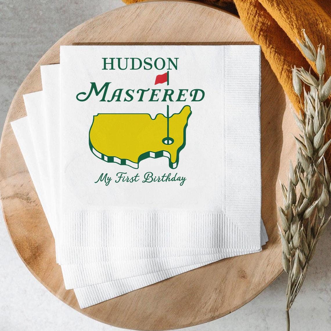 Personalized Name Mastered My First Birthday Party Beverage Cocktail Napkins LM32 899821