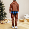 Personalized Funny Hairy Chest Men's Plaid Pattern Underwear Onesie Pajamas HO82 903684