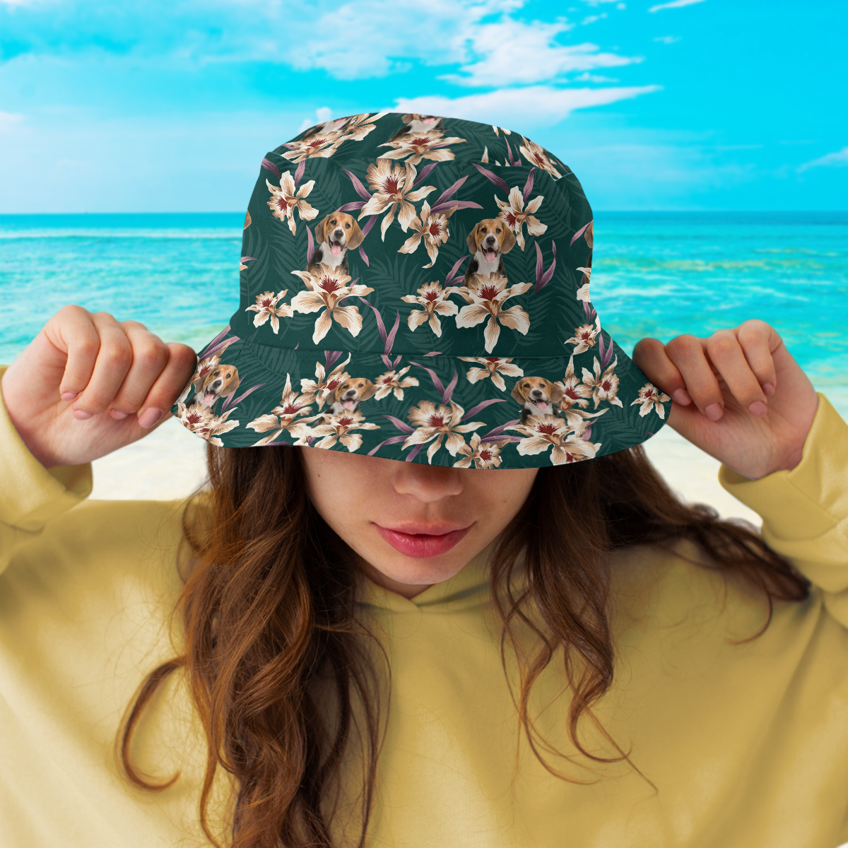 Custom Photo For Dog Lovers With Lily Flowers Bucket Hat HA75 892600