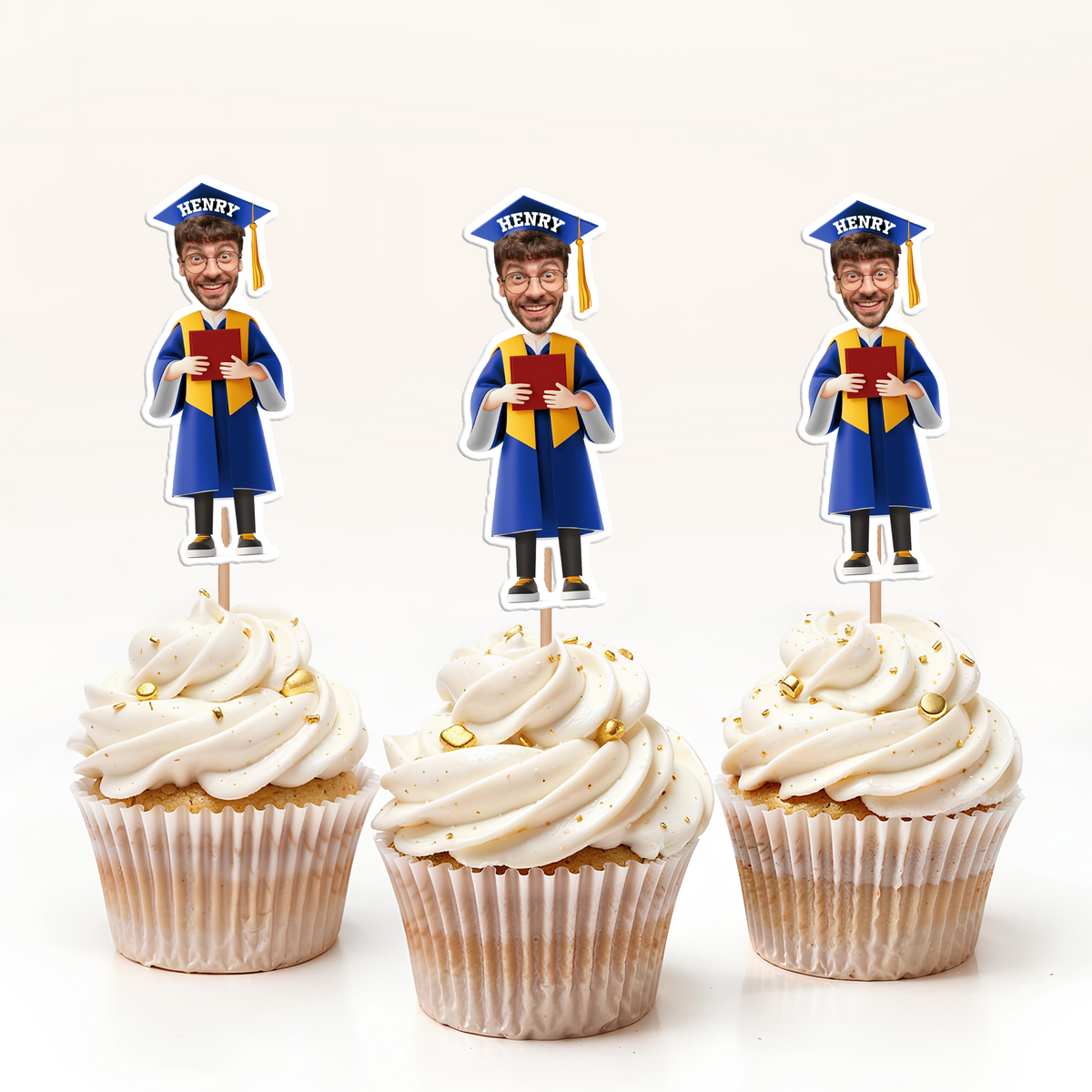 Custom Face Class of 2026 - Graduation Personalized Decoration Cupcake Toppers HA75 920858