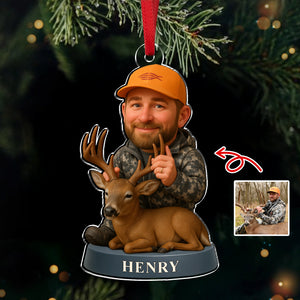 Custom Photo Hunting 3D Effect Figure Art Acrylic Ornament For Deer Hunter HA75 898120