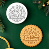 Personalized Family Name Merry Christmas Cookie Stamp, Holiday Baking Gift HA75 919638