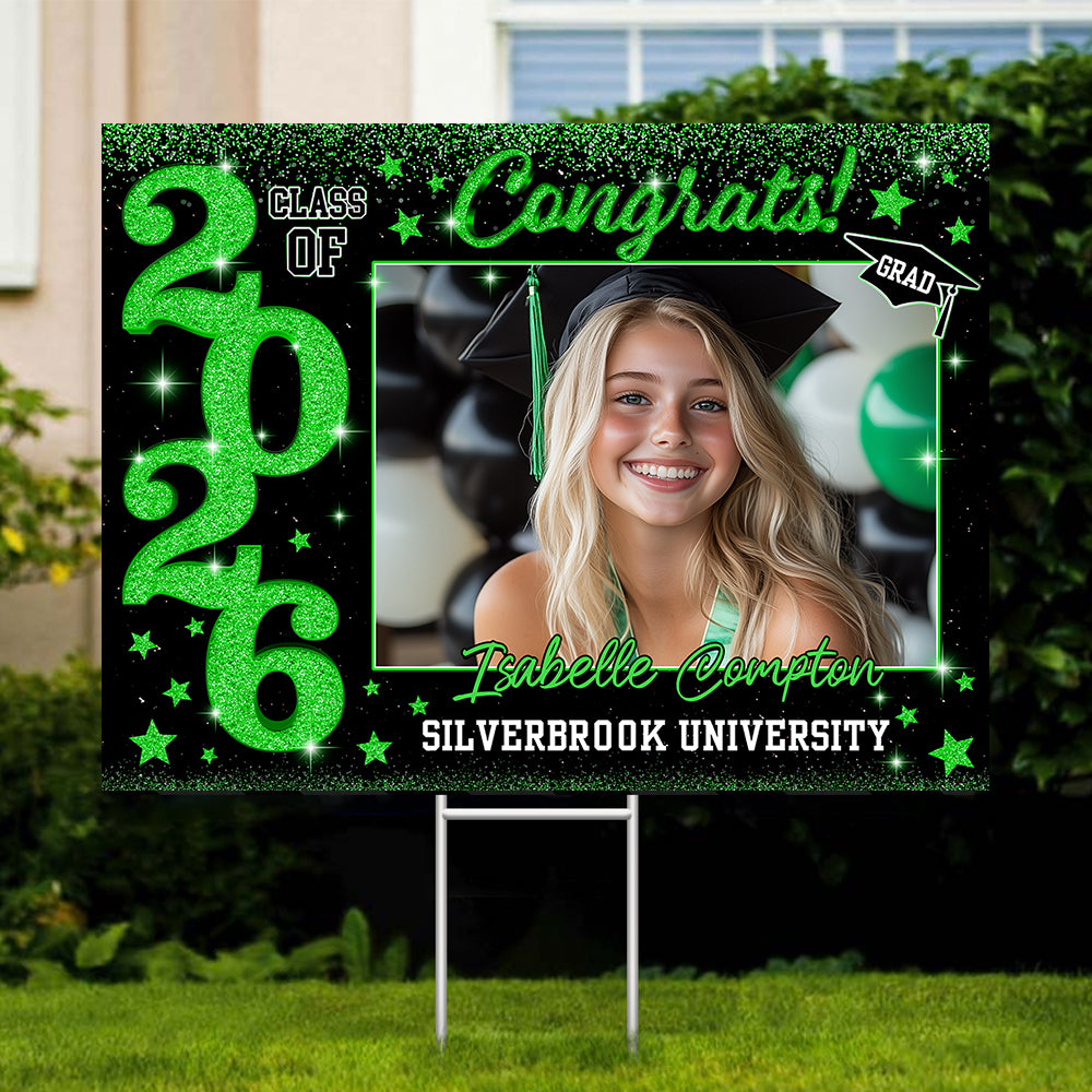 Custom Photo Class of 2026 Graduation Yard Sign CH07 910744