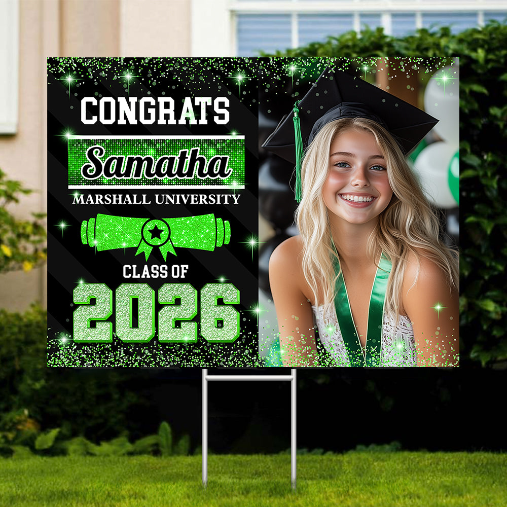Custom Photo Congrats Class of 2026 Graduation Yard Sign CH07 910734