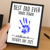 Personalized DIY Handprint Sign - Best Dad Ever Sign Wooden Plaque With Stand TH10 892983