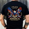 250th Anniversary America Patriotic T-Shirt, Bald Eagle American Flag Back Shirt CH07 910958
