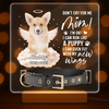 Custom Photo I Can Run Like A Puppy, I Can Even Fly With My New Wings - Memorial Personalized Acrylic Collar Frame CH07 896090