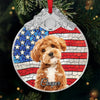 Custom Photo Metal Top Glass Ornament Gift For Pet Lovers LM32 897375