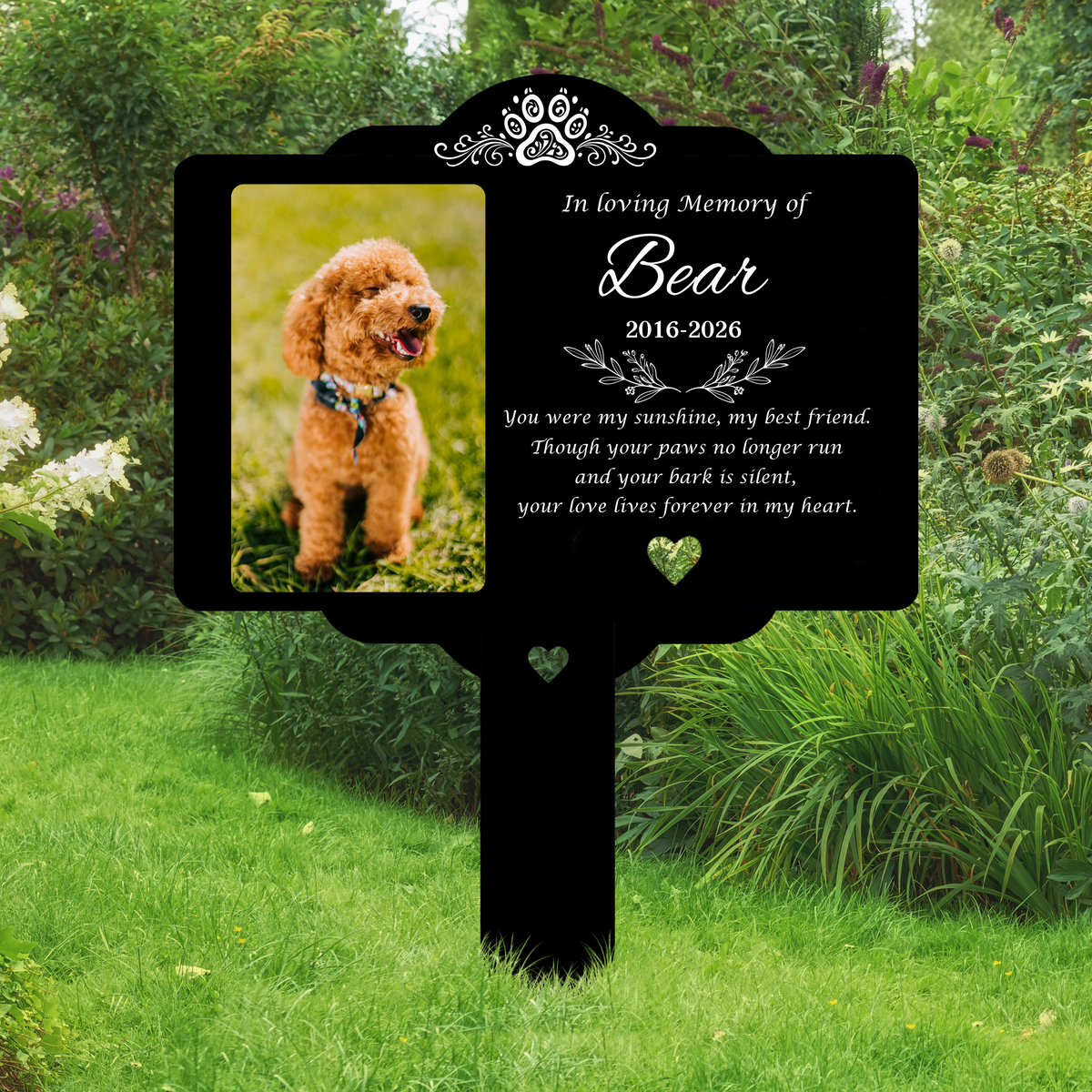 Custom Pet Memorial Photo In Loving Memory Garden Stake CH07 911330