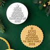 Personalized Family Name Christmas Tree Holiday Cookie Stamp LM32 670531