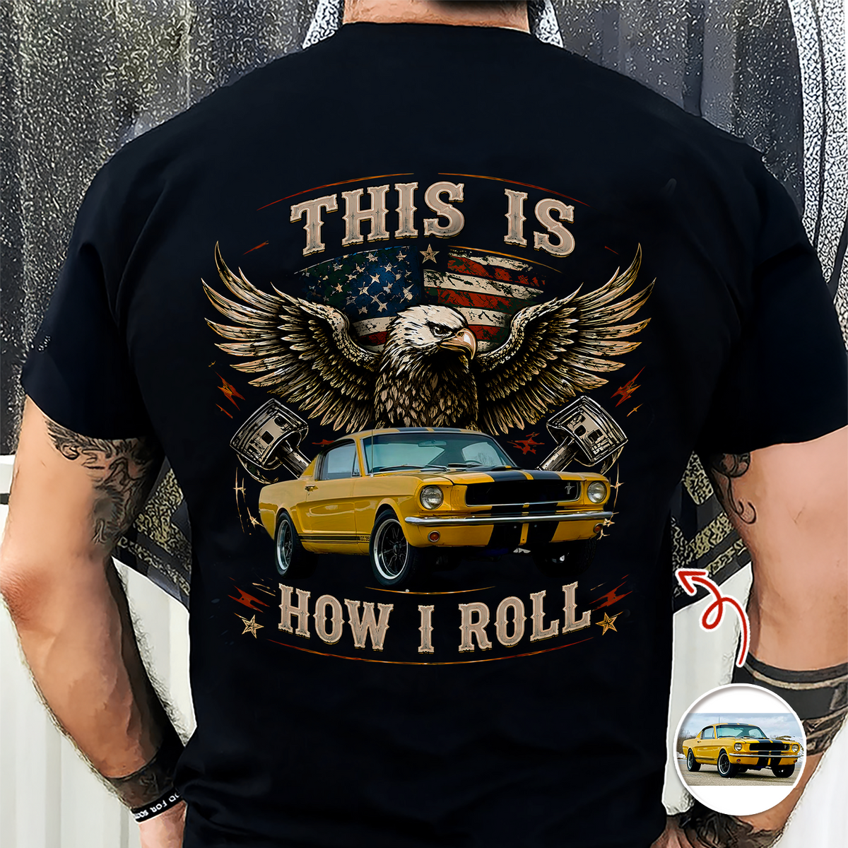 Custom Car Photo I'm Not Old I'm Classic Back Dark Shirt, Personalized Gifts For Dad, Grandpa, Family, Yourself CH07 180012