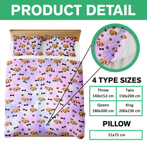 Custom Dog Cat Photo Galaxy Quilt Bedding Set HO82 900716