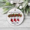 Personalized Our First Christmas As A Family 3D Effect Ceramic Ornament Gift For Family LM32 895721