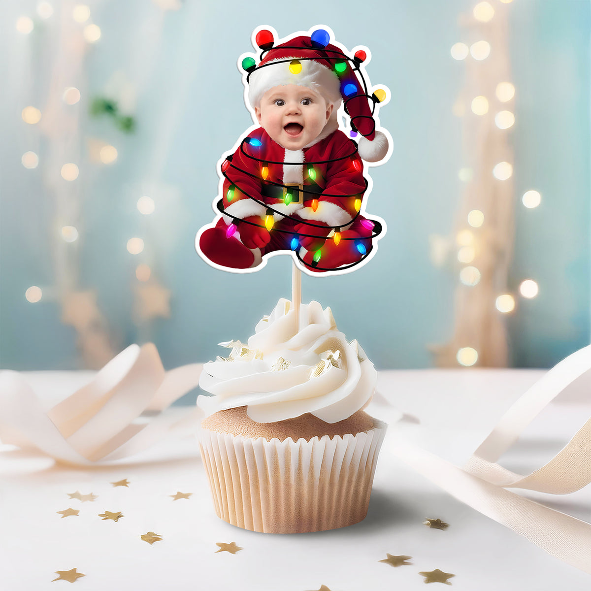 Custom Baby Photo You Are My Perfect Christmas Cupcake Toppers LM32 893911