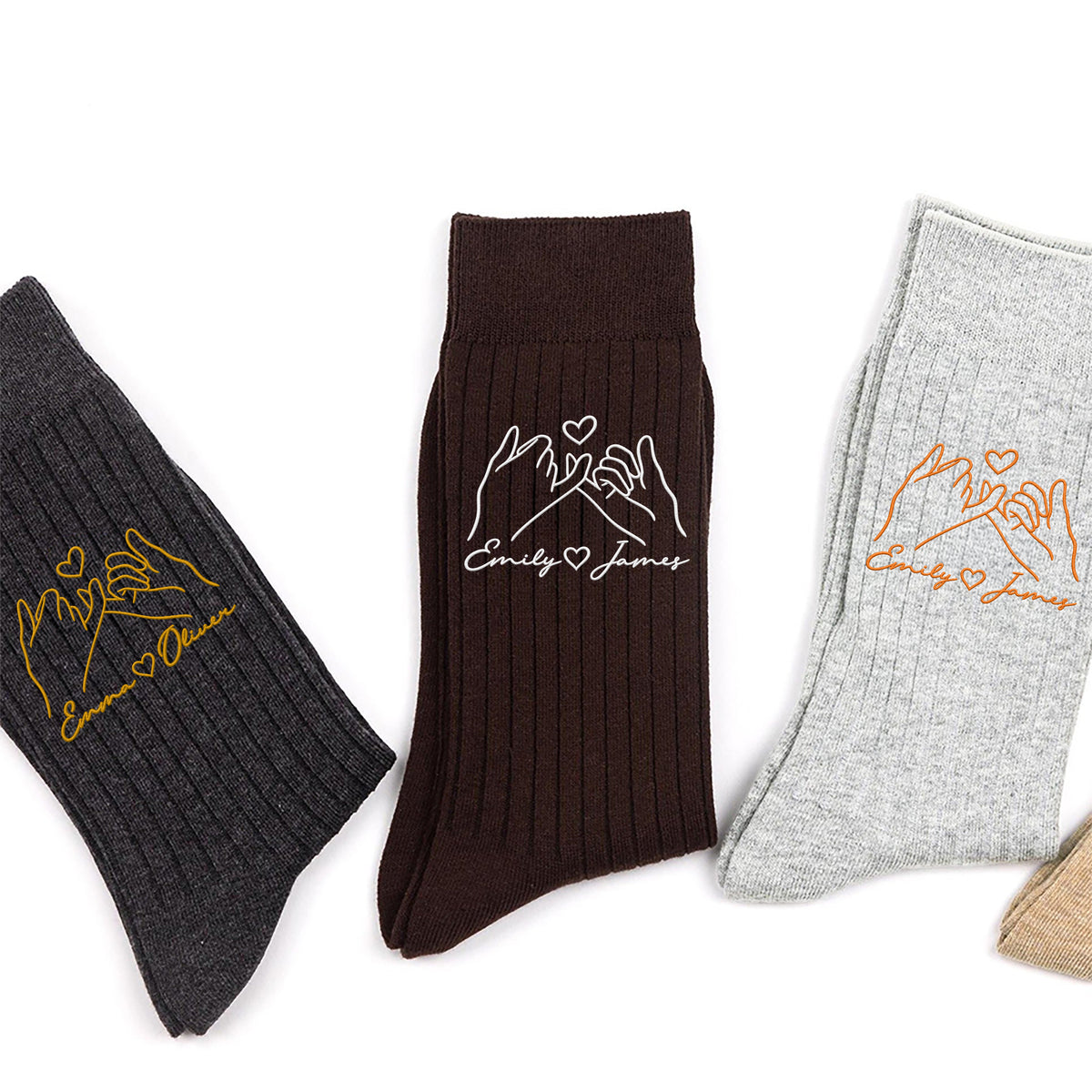 Personalized Name Forever Together Embroidered Socks Couple Gift HA75 922212