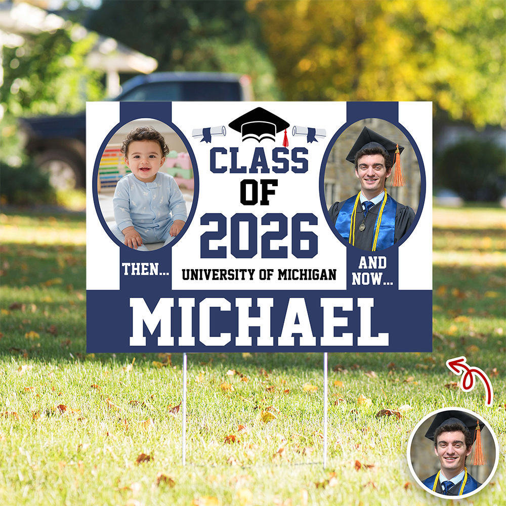 Personalized Let's Make Memories All Grown Up Graduation Class Of 2026 Yard Sign HO82 901346