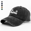 Custom Name The Dogfather Washed Denim Baseball Cap Father's Day Gift TH10 169587