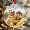 Custom Dog Cat Photo Metal Glass Ornament For Christmas TH10 894747
