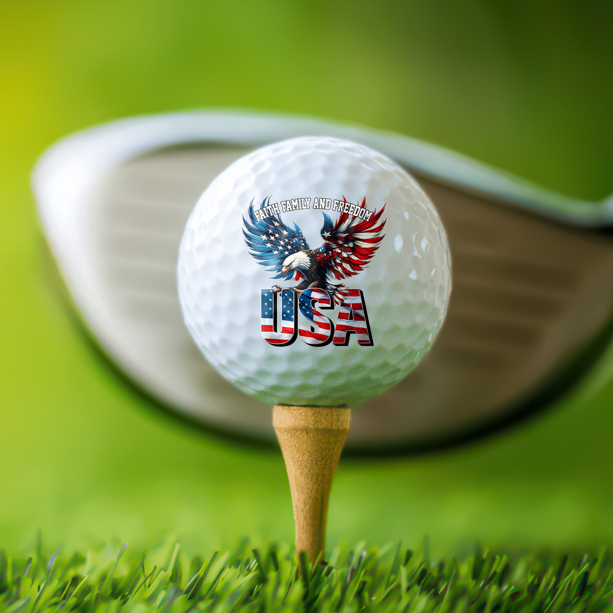 America Faith, Family And Freedom Golf Ball TH10 169253