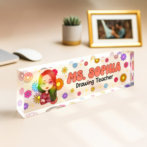 Custom Teacher Name Desk Name Plate Back To School Gift For Teacher CH07 896204