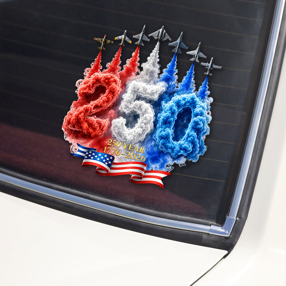 250 Year Anniversary Patriotic USA Semiquincentennial Car Sticker HO82 902920