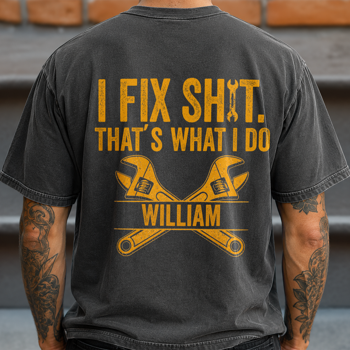 I Fix Sh!T That's What I Do - Funny Gifts For Husband, Dad, Grandpa, Mechanic Handyman - Personalized Back Comfort Shirt HA75 921906