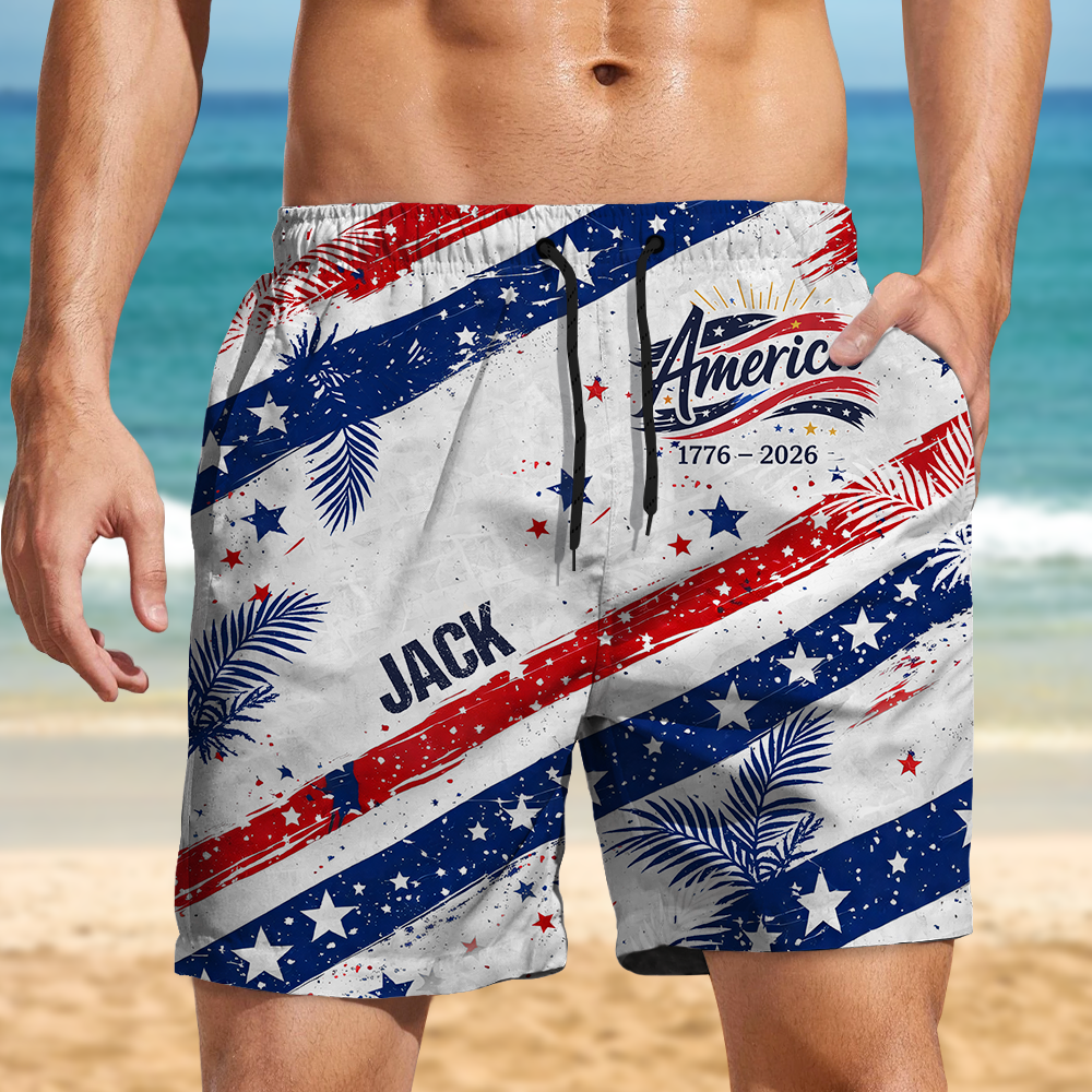 Custom Name America 250 Years Semiquincentennial 1776-2026 Beach Shorts HO82 901870