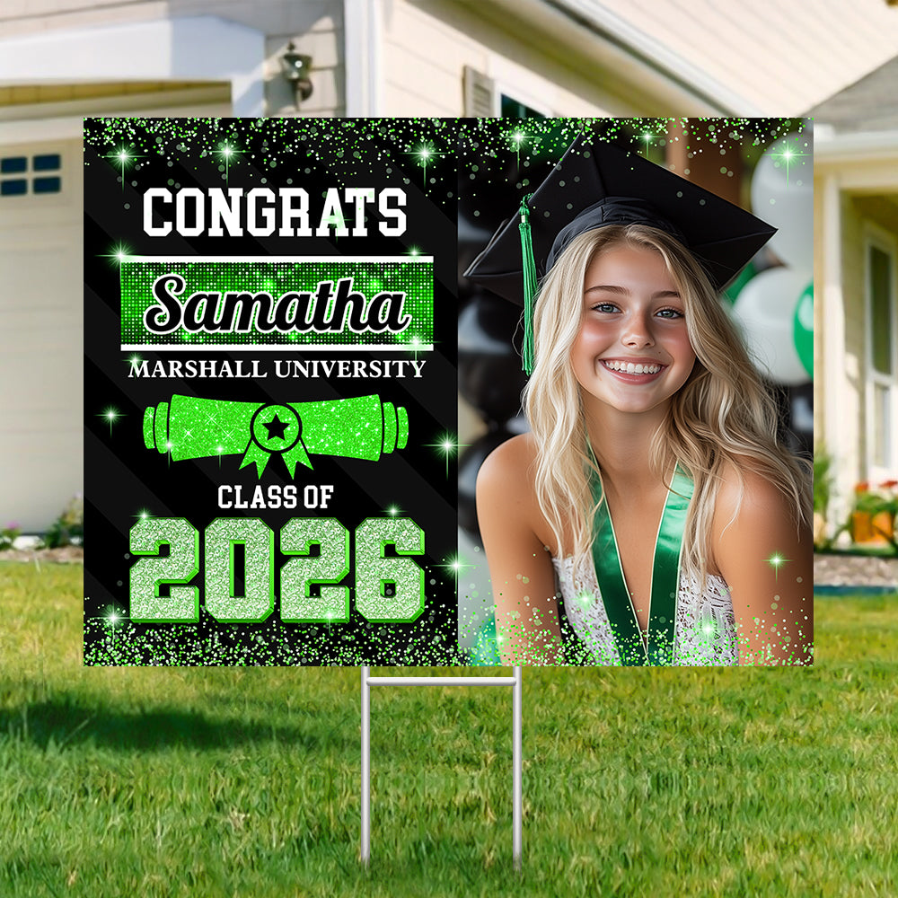 Custom Photo Congrats Class of 2026 Graduation Yard Sign CH07 910734