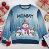 Grandma Grandkids Snowman Together - Personalized Ugly Sweater Christmas Gift For Mom Grandma CH07 899678