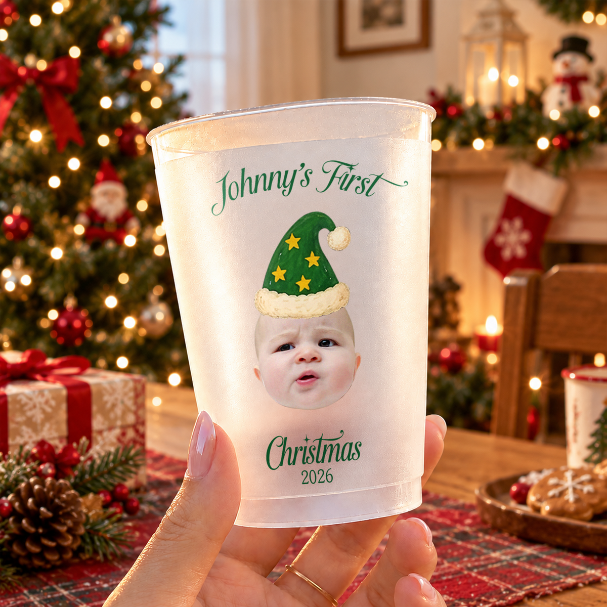 Custom Photo Baby's First Christmas Personalized Cups HA75 919462