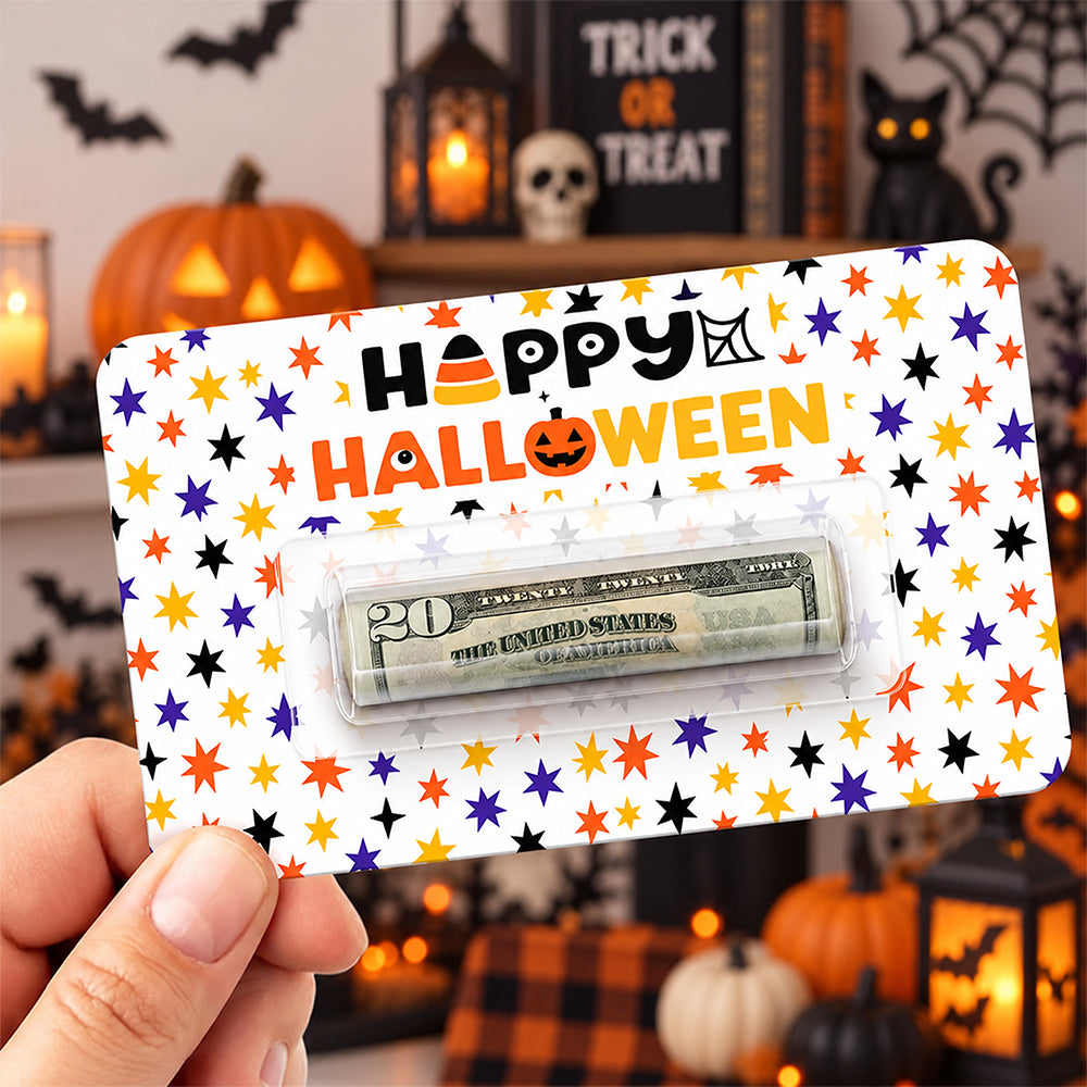 Personalized Happy Halloween Money Holder Card, Spooky Cash Gift For Family & Friends LM32 669993