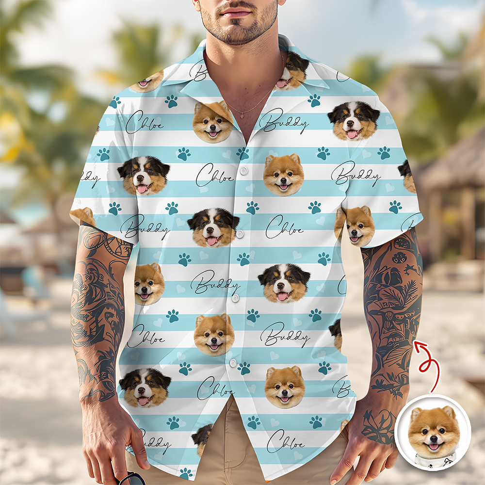 Custom Dog Cat Photo Hawaii Shirt Gift for Pet Lovers TH10 169359