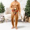 Fake Underwear Reindeer Hairy Body Onesie Pajamas Funny Christmas Gag Gift CH07 180586