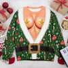 Personalized Funny Hairy Santa Ugly Sweater Christmas Gift For Women LM32 670091