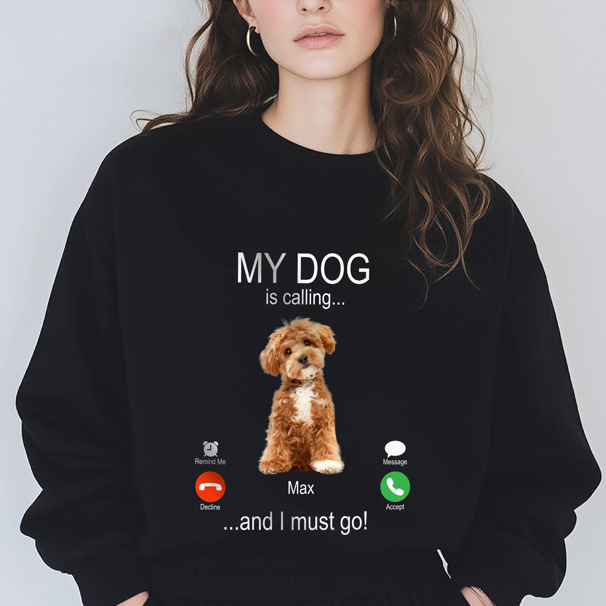 Custom Photo My Dog Is Calling Dark Shirt For Dog Lovers LM32 895115