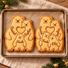 Personalized Family Bear Hug Cookie Cutter And Stamp, Holiday Baking Gift HO82 904194
