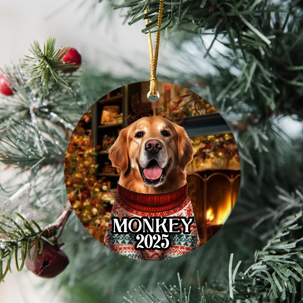 Custom Cute Dog Photo Christmas Ornament Gift For Dog Lover CH07 896804