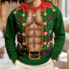 Funny Elf Shirtless Body Illusion Ugly Sweater TH10 171041