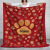 Personalized Custom Name On Paw 3D Effect Blanket TH10 896641
