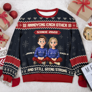 I'm Yours No Refunds Funny Couple Personalized Ugly Sweater HA75 897996