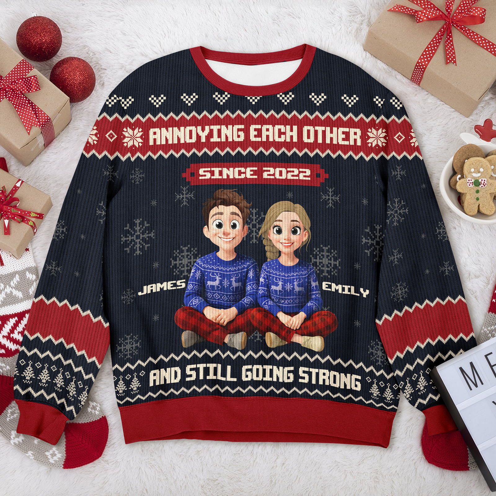I'm Yours No Refunds Funny Couple Personalized Ugly Sweater HA75 897996