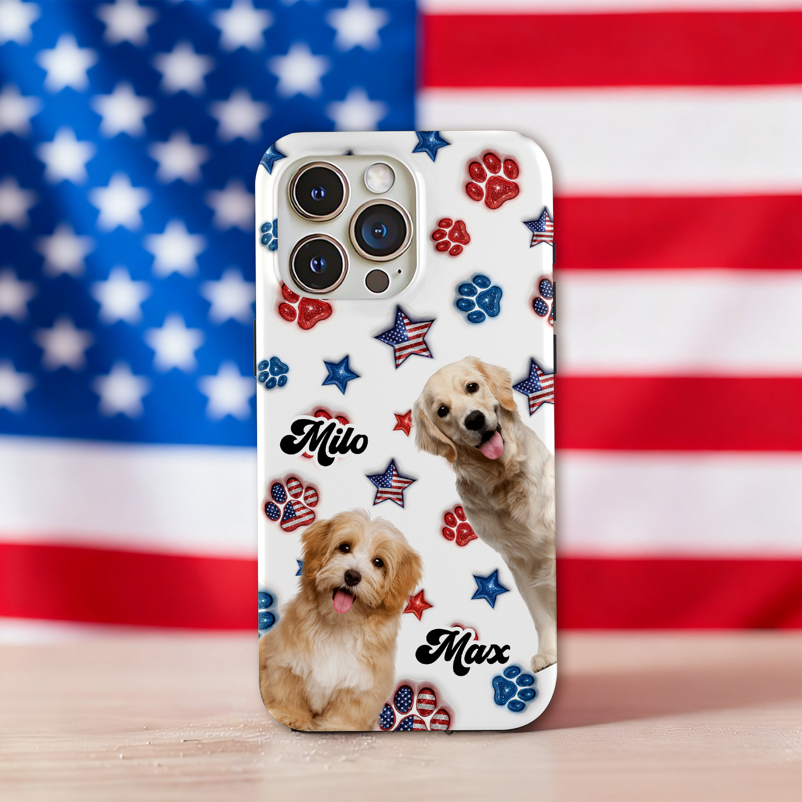 Custom Photo Dog US Pattern Personalized Phone Case HA75 921088